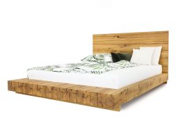 łóżko drewniane dębowe 140x200 nowoczesne do sypialni
