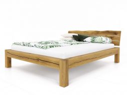 łóżko drewniane dębowe belkowe 140x200 nowoczesne