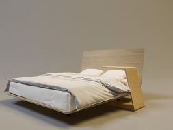 łózko drewniane nowoczesne do sypialni 140x210