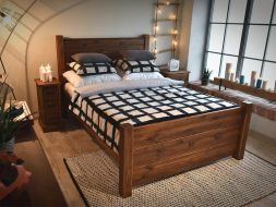 Łóżko Drewniane Sosnowe Rustyk / Dobromir 140 - WYPRZEDAŻ