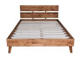 łóżko drewniane skandynawskie do sypialni w stylu prowansalskim