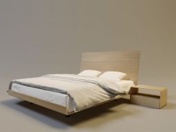 łóżko drewniane w stylu nowoczesnym do sypialni 120x210