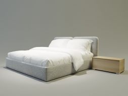 łóżka tapicerowane w stylu skandynawskim do sypialni 140x210