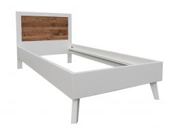 łóżko z drewna sosnowego białe w stylu prowansalskim