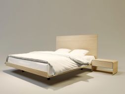 łóżka z drewna w stylu skandynawskim do sypialni