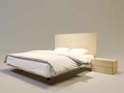 łóżko z litego drewna nowoczesne do sypialni 140x210