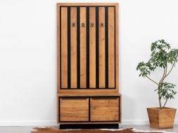 panel wieszakowy drewniany sosnowy nowoczesny do przedpokoju