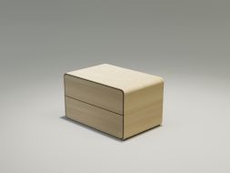 szafka nocna drewniana z szufladami w nowoczesnym stylu