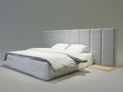tapicerowane łóżko w nowoczesny stylu do sypialni