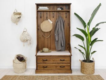 garderoba drewniana rustykalna do przedpokoju sosnowa