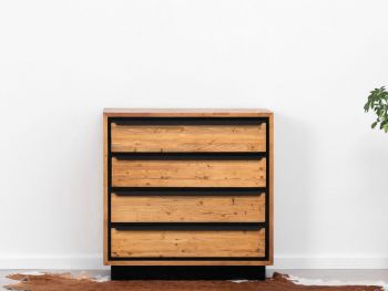 komoda drewniana sosnowa z szufladami nowoczesna