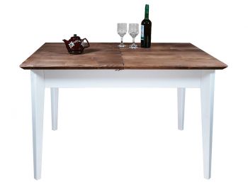 stół drewniany sosnowy rozkładany prowansalski biały