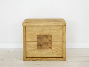 szafka nocna drewniana dębowa z szufladami nowoczesna
