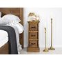 drewniana szafka nocna rustykalna do sypialni sosnowa wąska