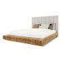 łóżko drewniane dębowe tapicerowane 140x200 nowoczesne do sypialni