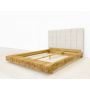 łóżko drewniane dębowe tapicerowane nowoczesne