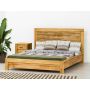 łóżko drewniane świerkowe 140x200 w stylu rustykalnym do sypialni