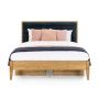 łóżko drewniane z szufladami