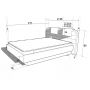 łóżko drewniane wymiary 140x210