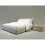 łóżka tapicerowane w stylu skandynawskim do sypialni 120x210