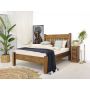 łóżko z drewna boho do sypialni 180x200 wysokie