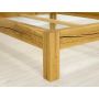 łóżko z drewna dębowego