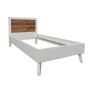 łóżko z drewna sosnowego białe w stylu prowansalskim