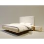łóżko z drewna tapicerowany zagłówek nowoczesne do sypialni 200x210