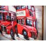obraz metalowy 3d loftowy angielski bus 