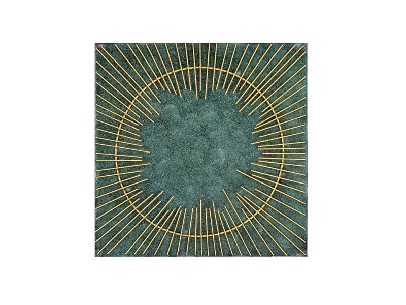 Dekoracja ścienna metalowa 3D LOFT SŁOŃCE 60x60 cm