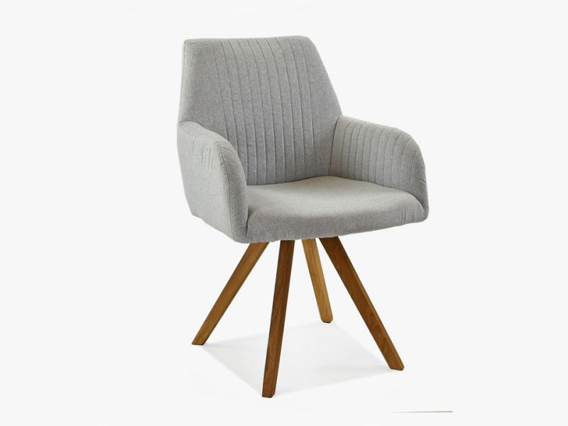 Krzesło tapicerowane z podłokietnikami drewniane Classic 10