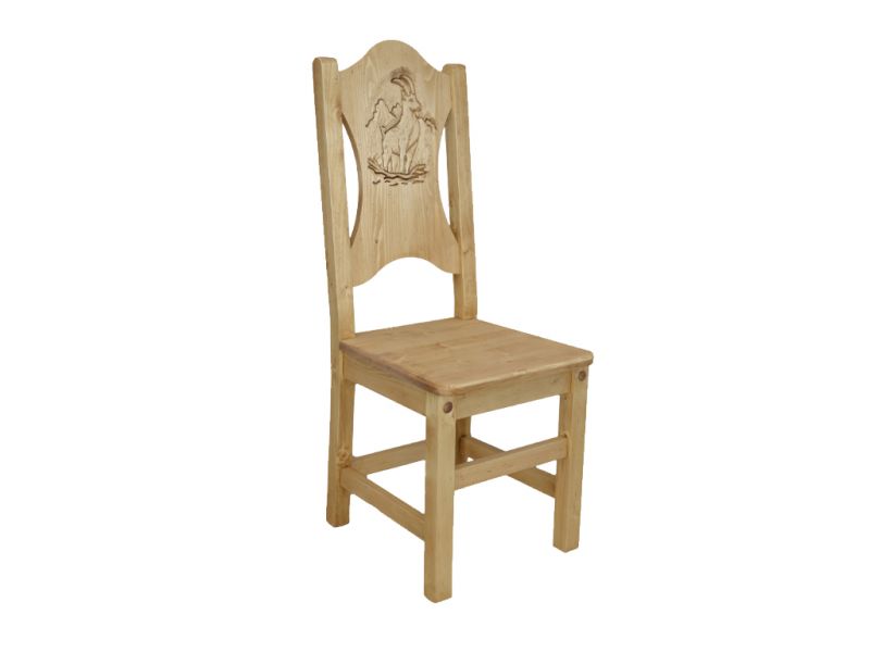 Krzesło z rzeźbionym oparciem Jagna 2