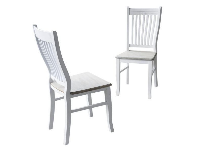 Białe krzesło drewniane Louise Brown - wyprzedaż