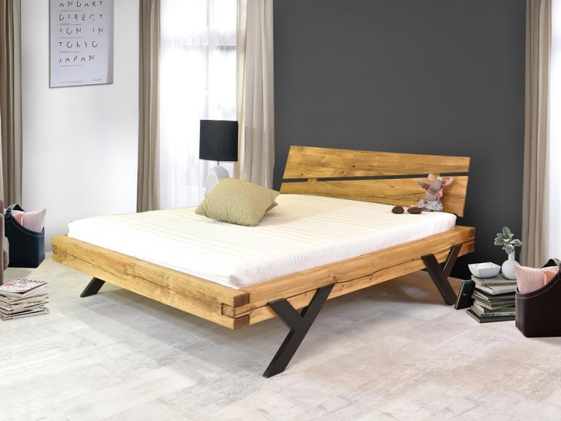 Łóżko drewniane dębowe Natural 10 180x200
