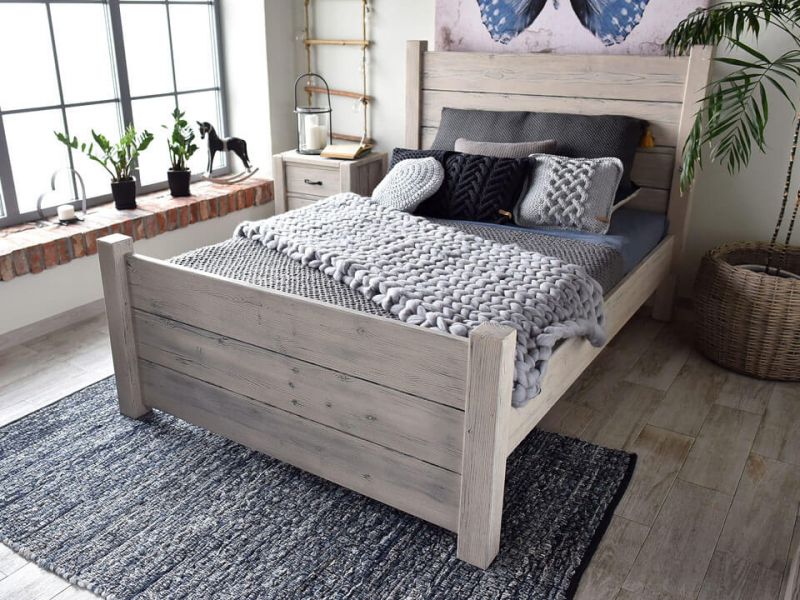 Drewniane łóżko Country New 26 - 140 cm - WYPRZEDAŻ