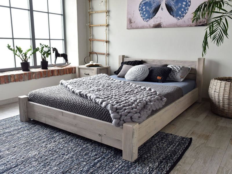Drewniane łóżko Country New 27 - 140 cm