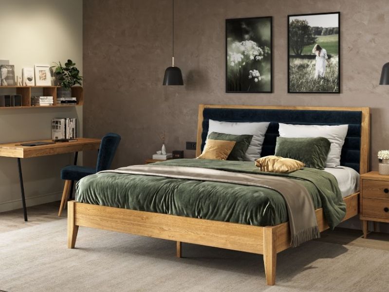 Łóżko drewniane dębowe KENT 1 160x200