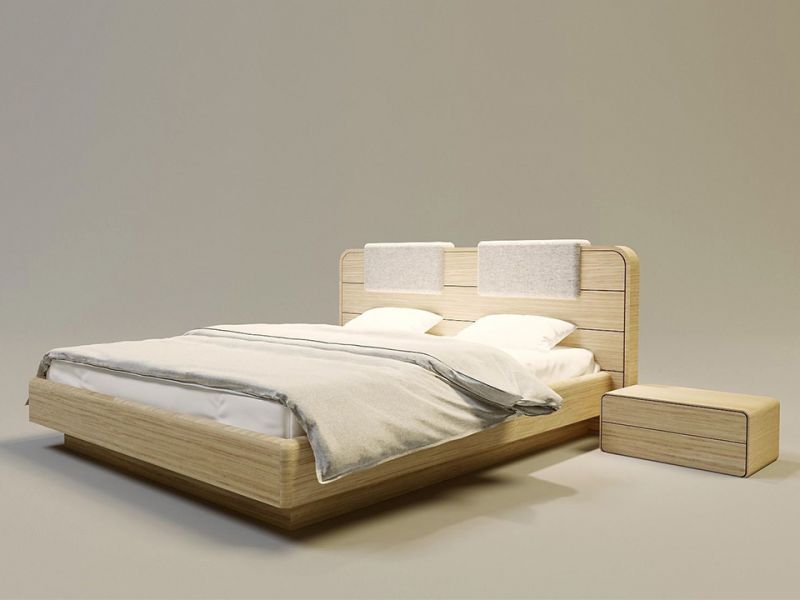 Drewniane łóżko SENSE 140