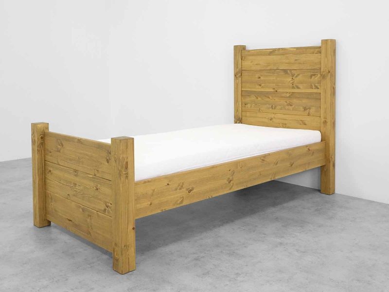 Łóżko sosnowe 90x200cm pojedyncze rustykalne DAKOTA