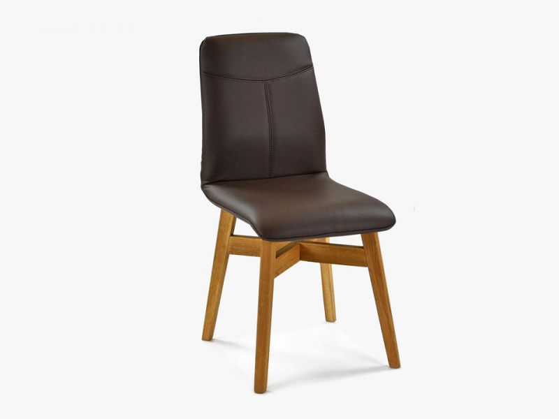 Krzesło skórzane drewniane Classic 2