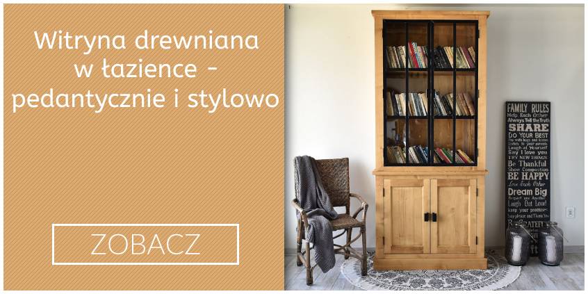  Witryna drewniana w łazience - pedantycznie i stylowo