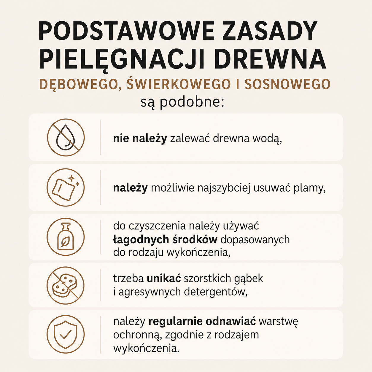 Pielęgnacja drewna Pielęgnacja drewna