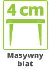 masywny blat gruby blat