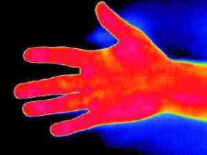 Dłoń o zrównoważonej temperaturze