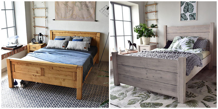 Sypialnia w stylu modern farmhouse